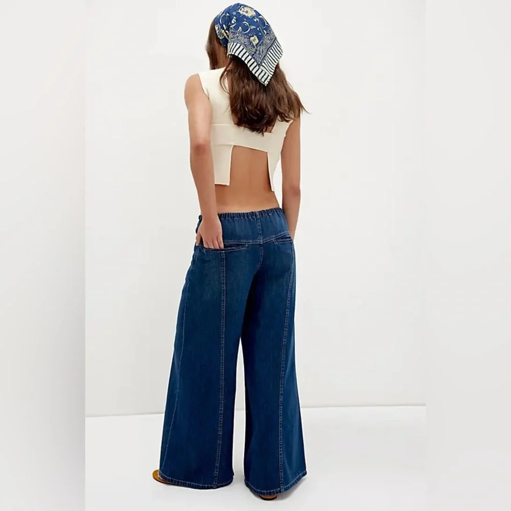 NWT FREE PEOPLE WE THE FREE Veritas Wide-Leg Jeans | Truth MSRP $128 Size S - Picture 5 of 13